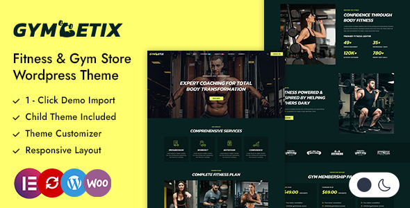 Gymetix - GYM & Fitness Store Elementor WooCommerce Theme