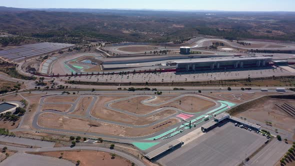 Aerial Video Shooting of the Racetrack for Cars and Motorcycles a View From the Sky