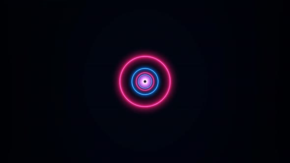 Blue Pink Neon Light Tunnel Animated