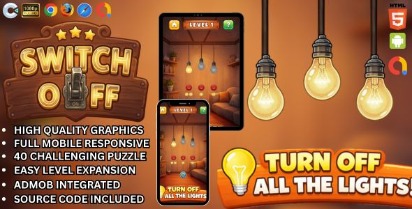 Switch Off - Light Bulb Puzzle Game | Admob | Construct 3