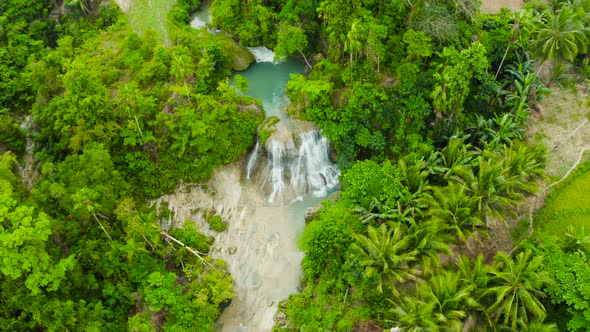 Beautiful Tropical Waterfall Philippines Cebu