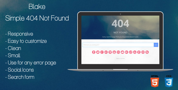 Blake - 404 Not Found Page