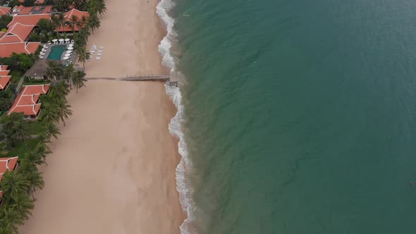 Bird's-eye View of the Beach, Empty Beach Deserted,few People, the Beach After Quarantine, Sea Beach