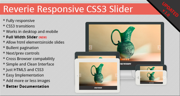 Reverie Responsive CSS3 Slider