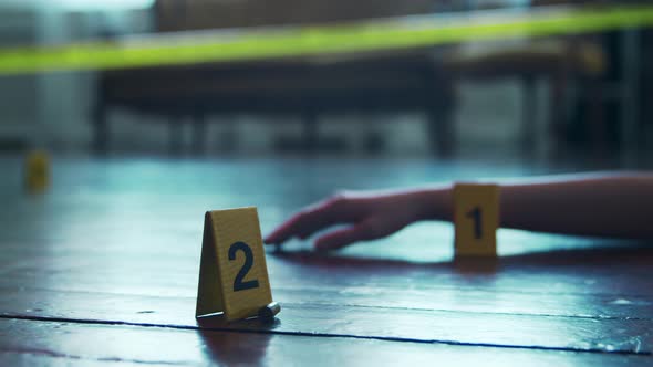 Closeup of a Crime Scene in a Deceased Person's Home.