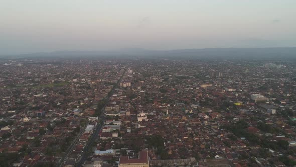 Aerial View City Yogyakarta Indonesia