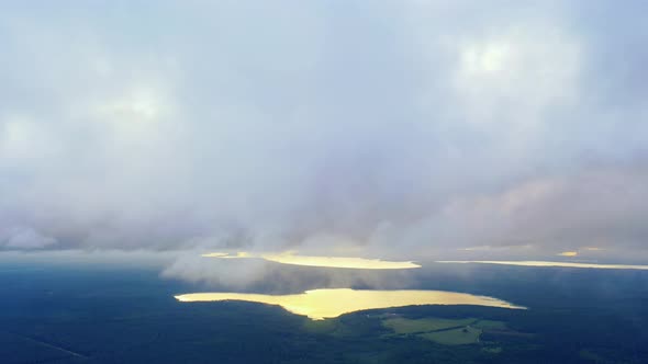 Time lapse storm sky with clouds background. Panoramic view. Clouds in motion	