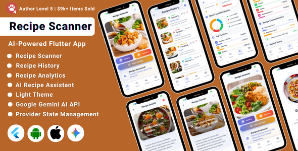 AI-Powered Recipe Scanner Flutter App | Food Recognition & Nutrition