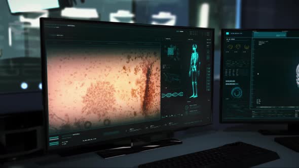 Microscopic Analysis Of Patients Blood Detected Scattering Bacteria Colony alt