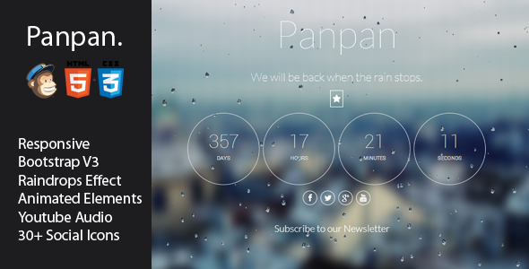Panpan - Responsive Coming Soon Template
