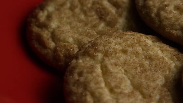 Cinematic, Rotating Shot of Cookies on a Plate - COOKIES 132