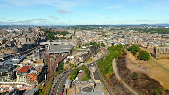 Aerial Video Edinburg Scotland Uk Circa 2022