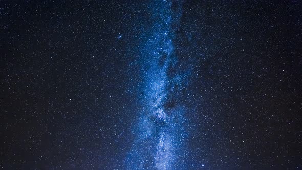 Moving milky way with comets at night alt