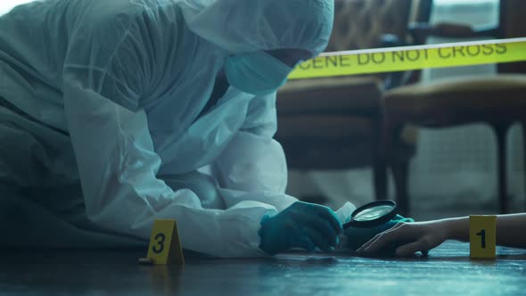 Closeup of a Crime Scene in a Deceased Person's Home.