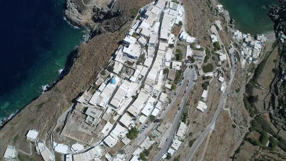 Village of Seralia at near Kastro Sifnou on the island of Sifnos in the Cyclades