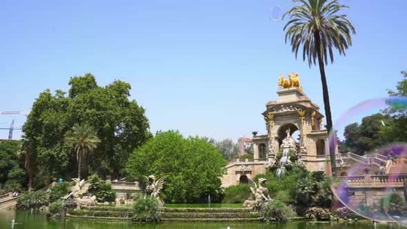 Park De La Ciutadella of Barcelona Spain