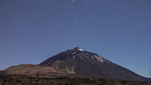 El Teide in Tenerife Canary Islands at Night