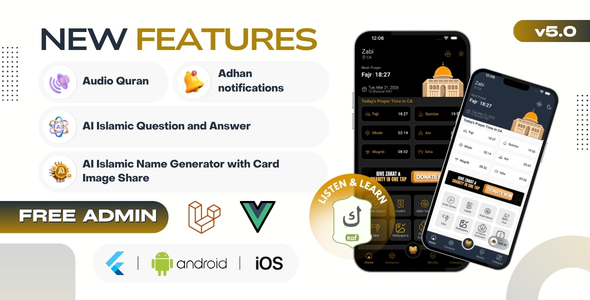 Zabi Islamic Flutter & Android ISO App