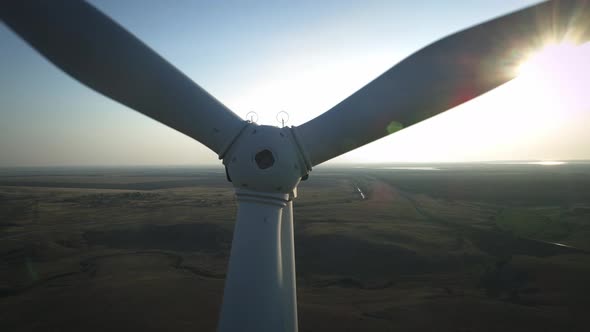 Close Up of a Wind Turbine