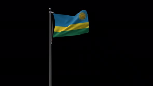 Rwanda Flag With Alpha 4K