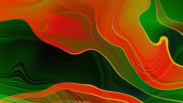 Red Green Color Wavy liquid Animation