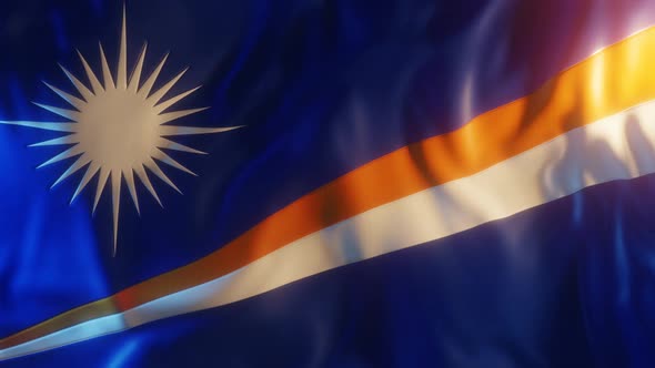 Marshall Islands Flag with Edge Bump