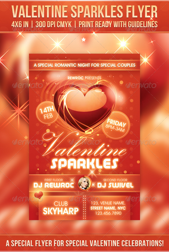 Valentine Sparkles Flyer