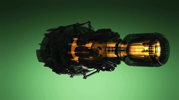 Loop Rotate Jet Engine Turbine alt