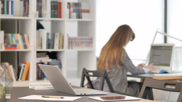 Creative Man Coming To Office for Work