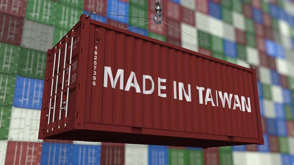 Loading Container with MADE IN TAIWAN Caption