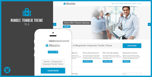 Nimble - responsywny motyw biznesowy Tumblr