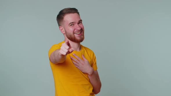 Man Pointing Finger to Camera Laughing Out Loud Making Fun of Ridiculous Appearance Funny Joke