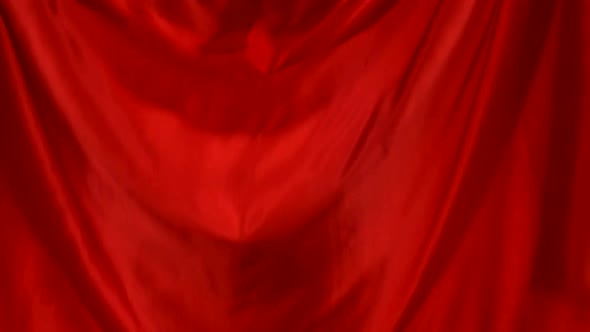 Flowing red velvet cloth, Slow Motion alt