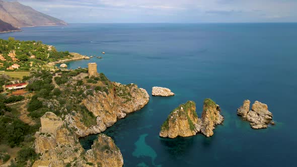 Picturesque Summer View of Tonnara Di Scopello