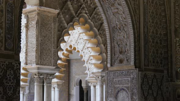 Detailed Moorish Architecture Doorways at the Royal Alcazar