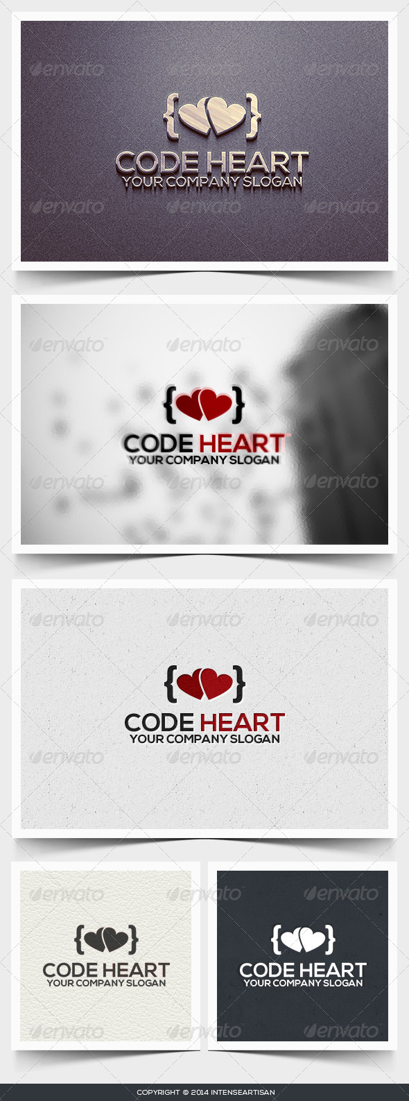 Code Heart Logo Template
