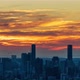 Brisbane City Skyline During A Red Sky Sunrise - VideoHive Item for Sale