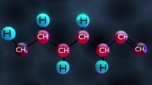 Glucose (dextrose, D-glucose) molecule. Linear form. Structural chemical formula and molecule model.