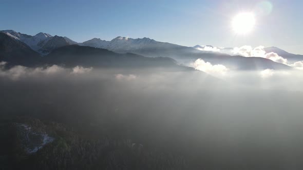 Beautiful aerial view of Romanian Transfagarasan