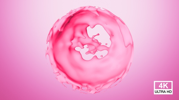 Strawberry Milkshake Splash Sphere 4K alt