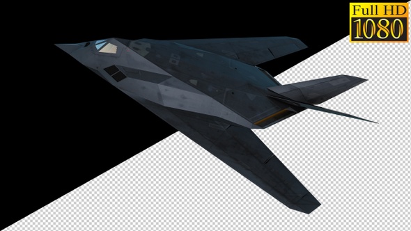 Stealth Combat Jet Fighter On Alpha Channel Loops V1