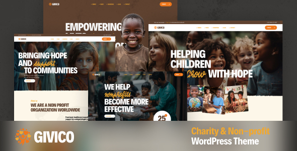 Givico – Charity Nonprofit WordPress Theme