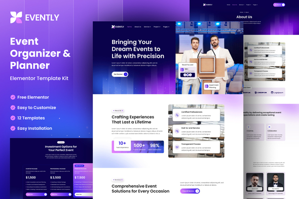 Evently - Event Organizer & Planner Elementor Template Kit