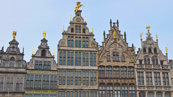 Guildhalls at Grote Markt square of Antwerp