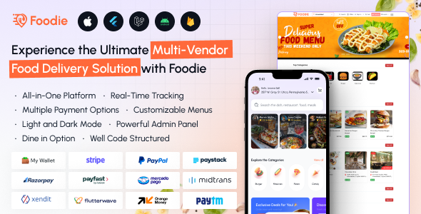 Foodie | UberEats Clone | Food Delivery App | Multi Restaurant Food Delivery App with AI Assistant
