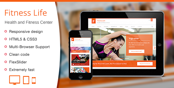 Fitness Life - Gym/Fitness HTML Template