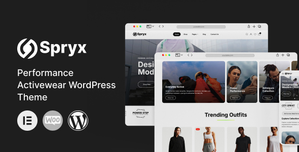 Spryx - Performance Activewear WordPress Theme