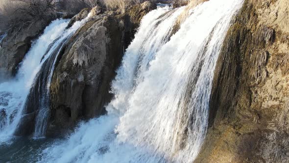 Waterfall Of Muradiye In Turkey