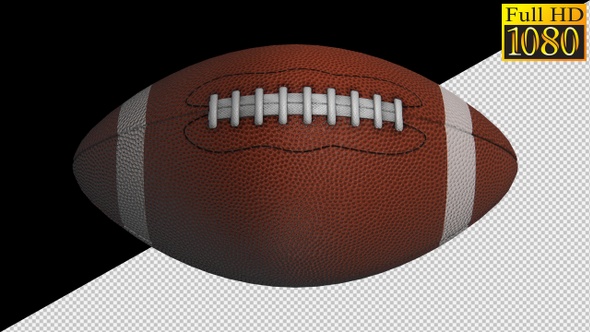 American Football Ball On Alpha Channel Loops Pack V1