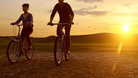 Couple Biking in Nature alt